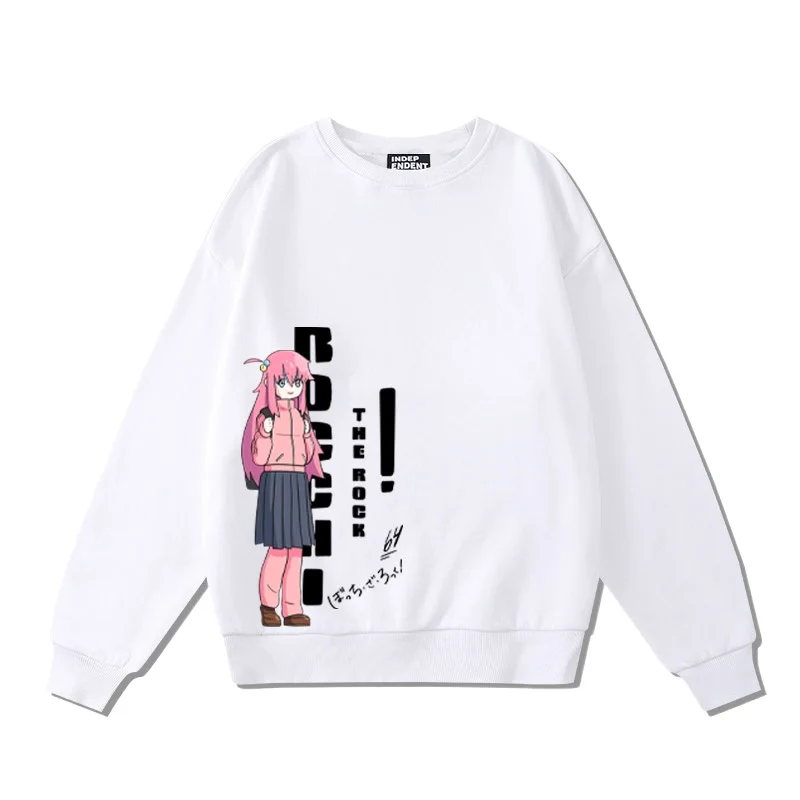 BOCHI THE ROCK Japanese anime women's hoodie women's round neck top couple's casual hoodie couple fashion trend loose hoodie