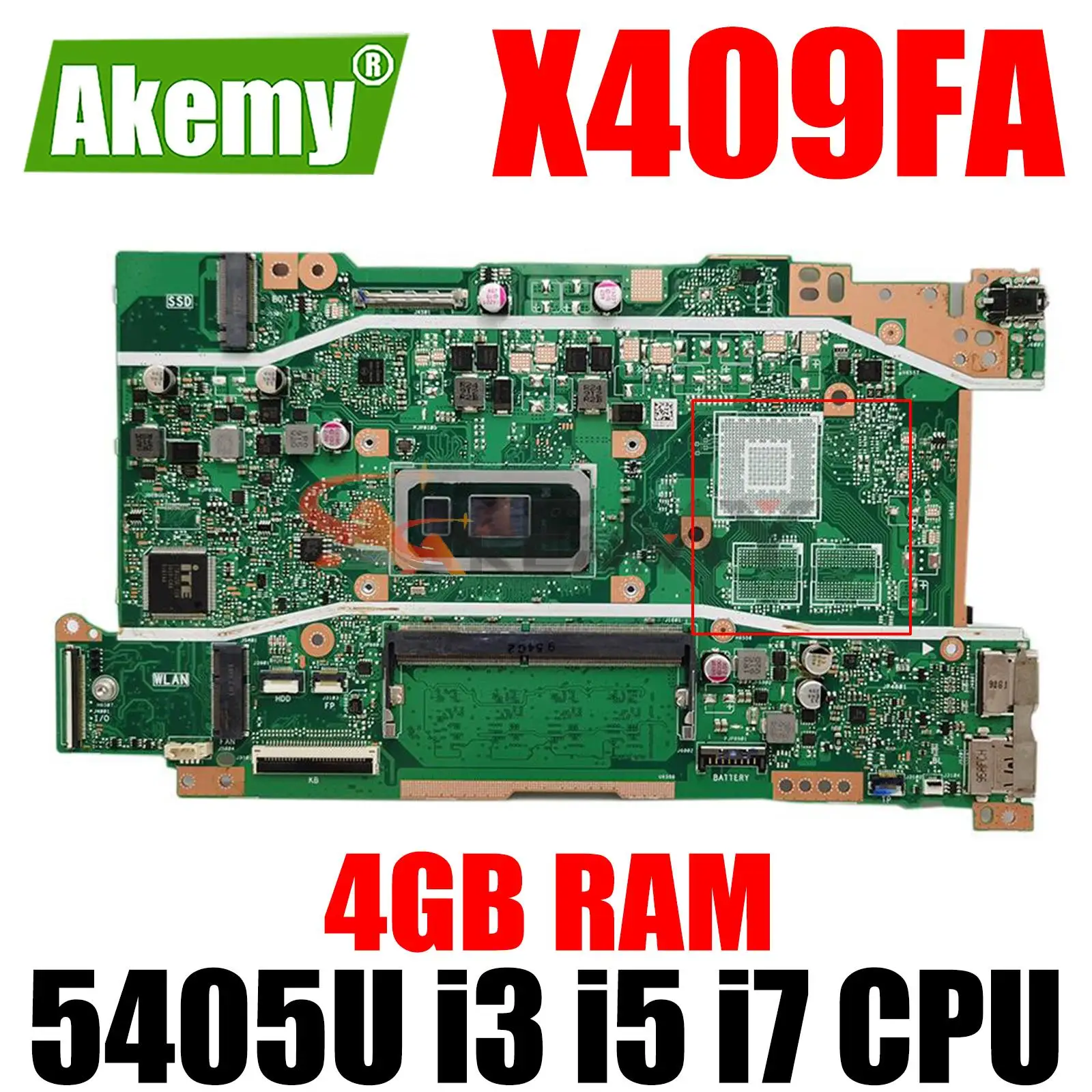 

For ASUS X409UB X509UA X509UB X409UJ X509UJ Laptop Mainboard X409UA Motherboard X409UB X409UF X409UQ X409UAR X412UA X509UA