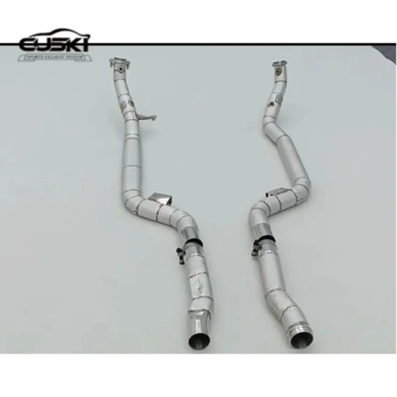 High Flow Exhaust Pipes branch downpipe for Mercedes-Benz E63 AMG W212 2007-2016 quality Stainless Steel Car Exhaust