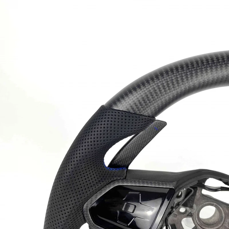 عجلة قيادة مخصصة من ألياف الكربون 8 R-Line MK8 ملحقات السيارة غير اللامعة #2