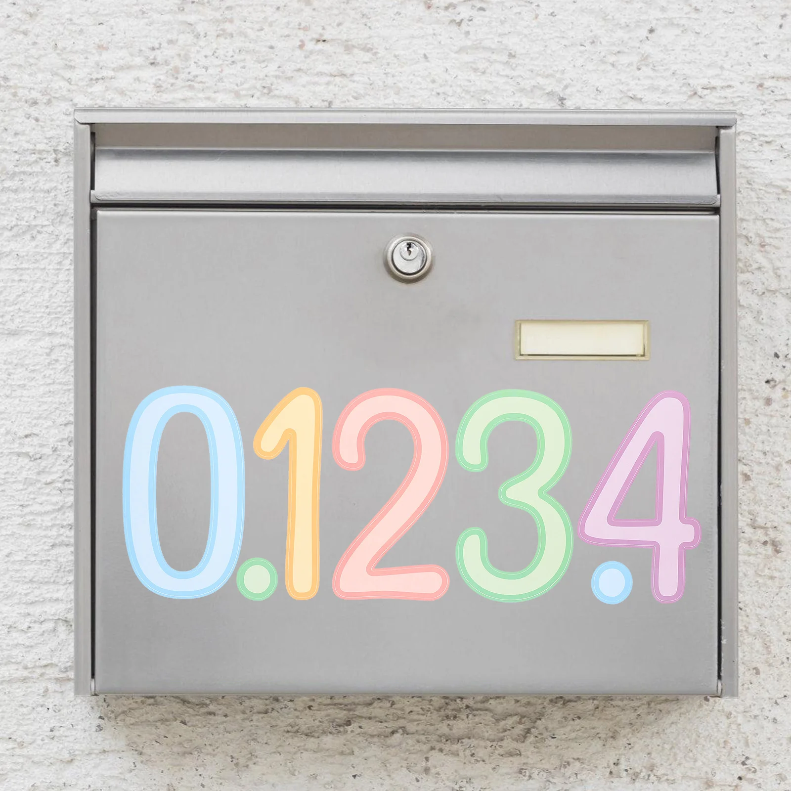 

5 Sheets Waterproof Self-Adhesive Number Stickers Vinyl Numbers for Mailbox House Address Signs Kids Education