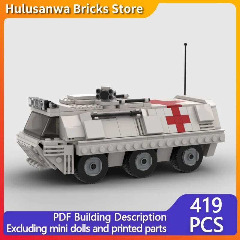 

Военная медицинская машина (танк) MOC: конструктор из строительных блоков, модель военного оборудования, модульная технология, подарки, праздничный набор для сборки, детские игрушки
