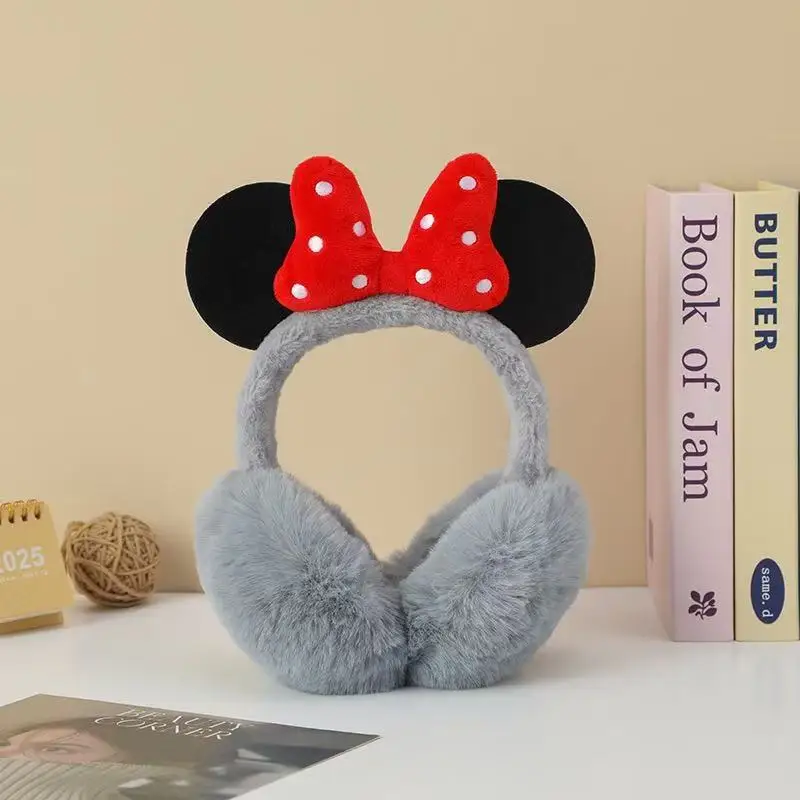Mouse animation peripheral cartoon bow shape autumn and winter warm Plush Cold-proof Anti-freezing Thickened Ear Warm Ear Bag ﻿