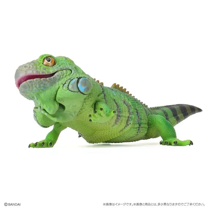 Bandai Original Gashapon Animal Figure - Green Iguana & Crested