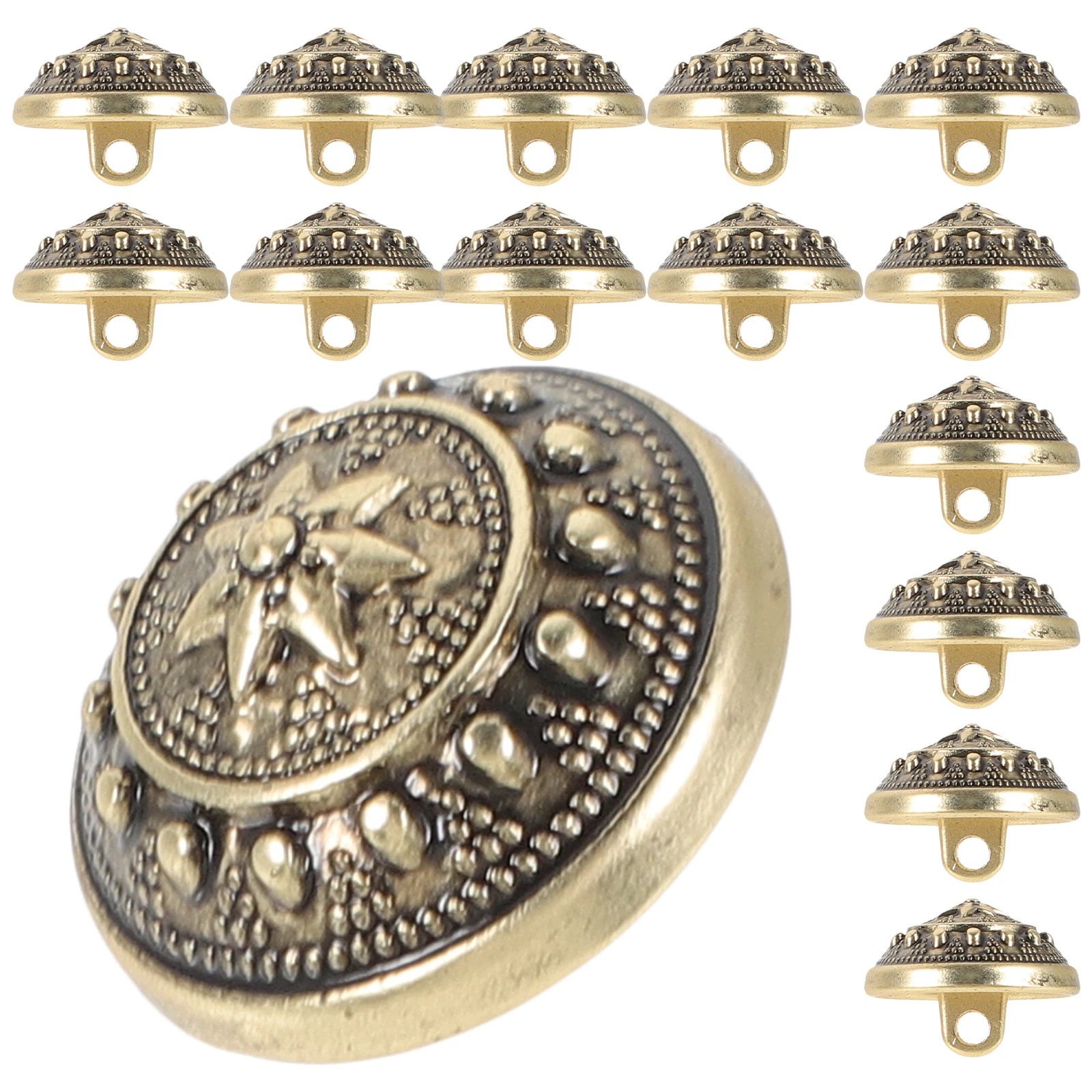 

15Pcs Vintage Metal DIY Buttons Sturdy Alloy Coat Suit Clothes Buttons Sewing Replacement Accessories Clothes Decors