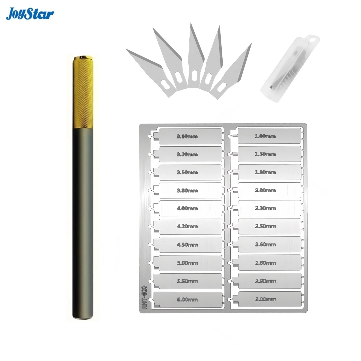 

Joystar 20 Piece Flat Bottom Round Maker Attachment 5 Blades and 1 Handle for Cutting Models diy Remodeling Art Crafts