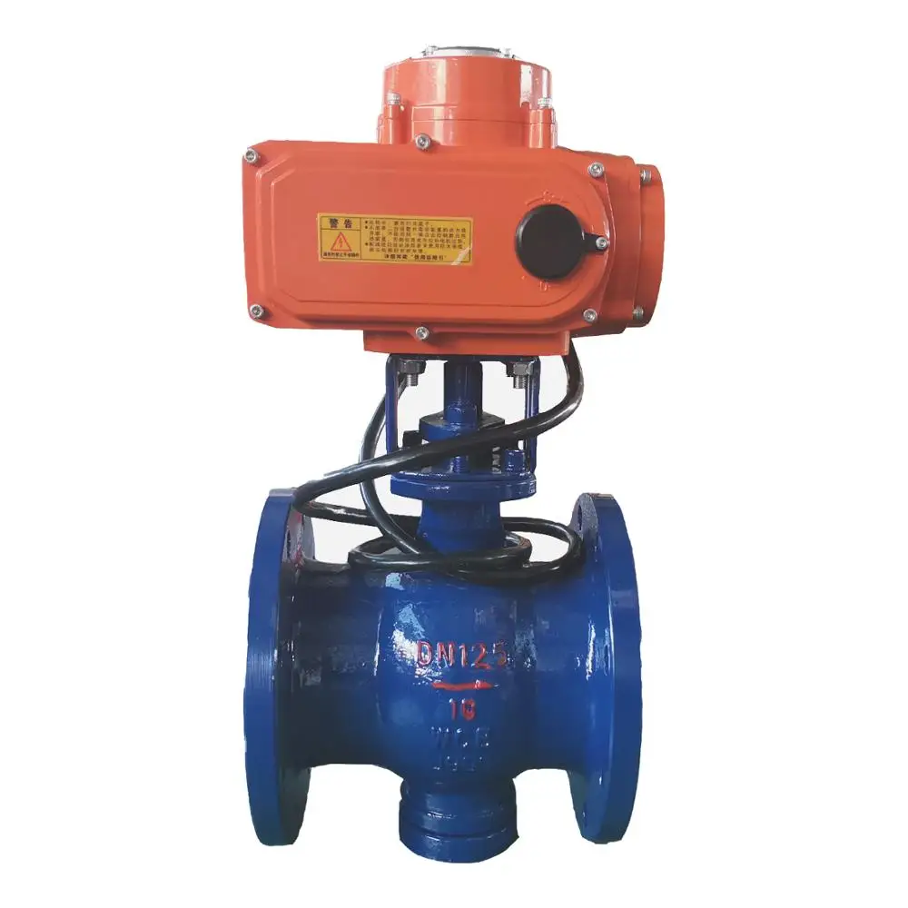 90 degree electric actuator diving type with 4 inch stainless steel 304 ball valve