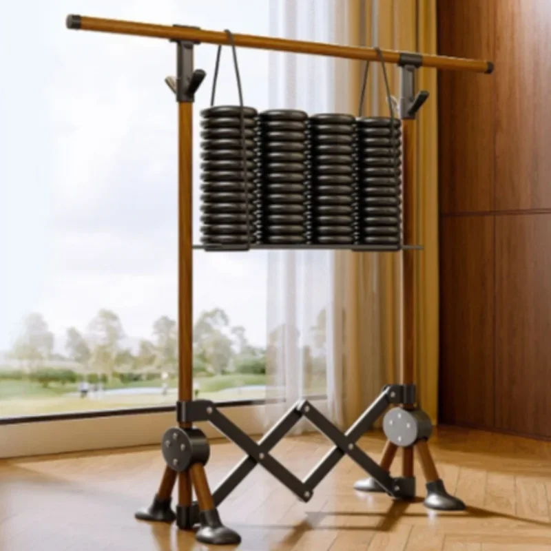 Creative Foldable Drying Racks No Assembly Household Clothes Hangers Mini Floor Single Pole Stand Multi Hook Stabilize Laundry S