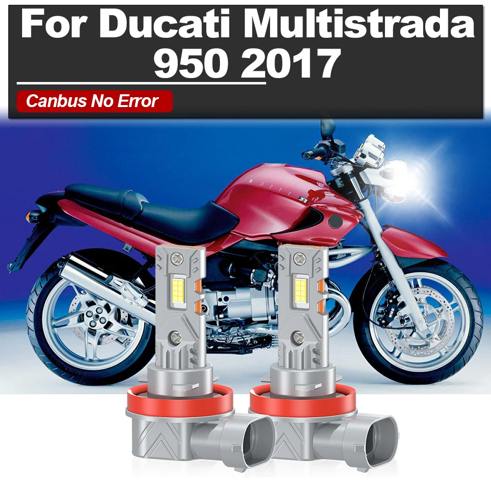 

20000LM H11 LED Motorcycle Headlight Bulb 120W CSP Chip Motorbike Lamp 12V Plug And Play For Ducati Multistrada 950 2017