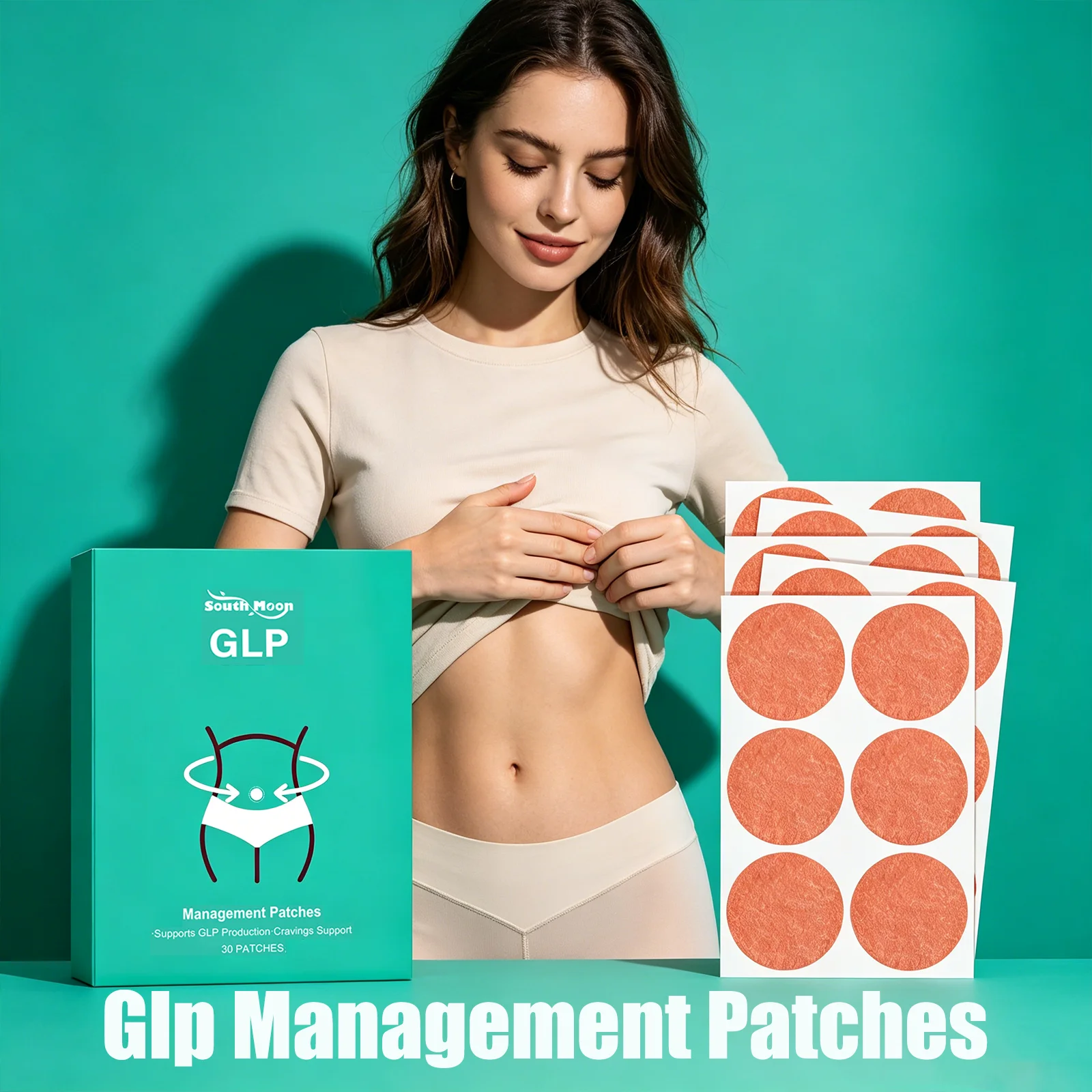 South Moon Glp Management Patches Appetite Regulating Fat Reducing Improve Eating Habit Weight Management Body Shaping Stickers