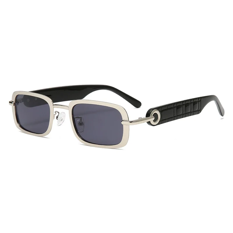 

3590 Stylish Metal Square Sunglasses with Wide Arms, UV400 Protection, Fashion Retro Shades for Men Women, Outdoor Style 509331