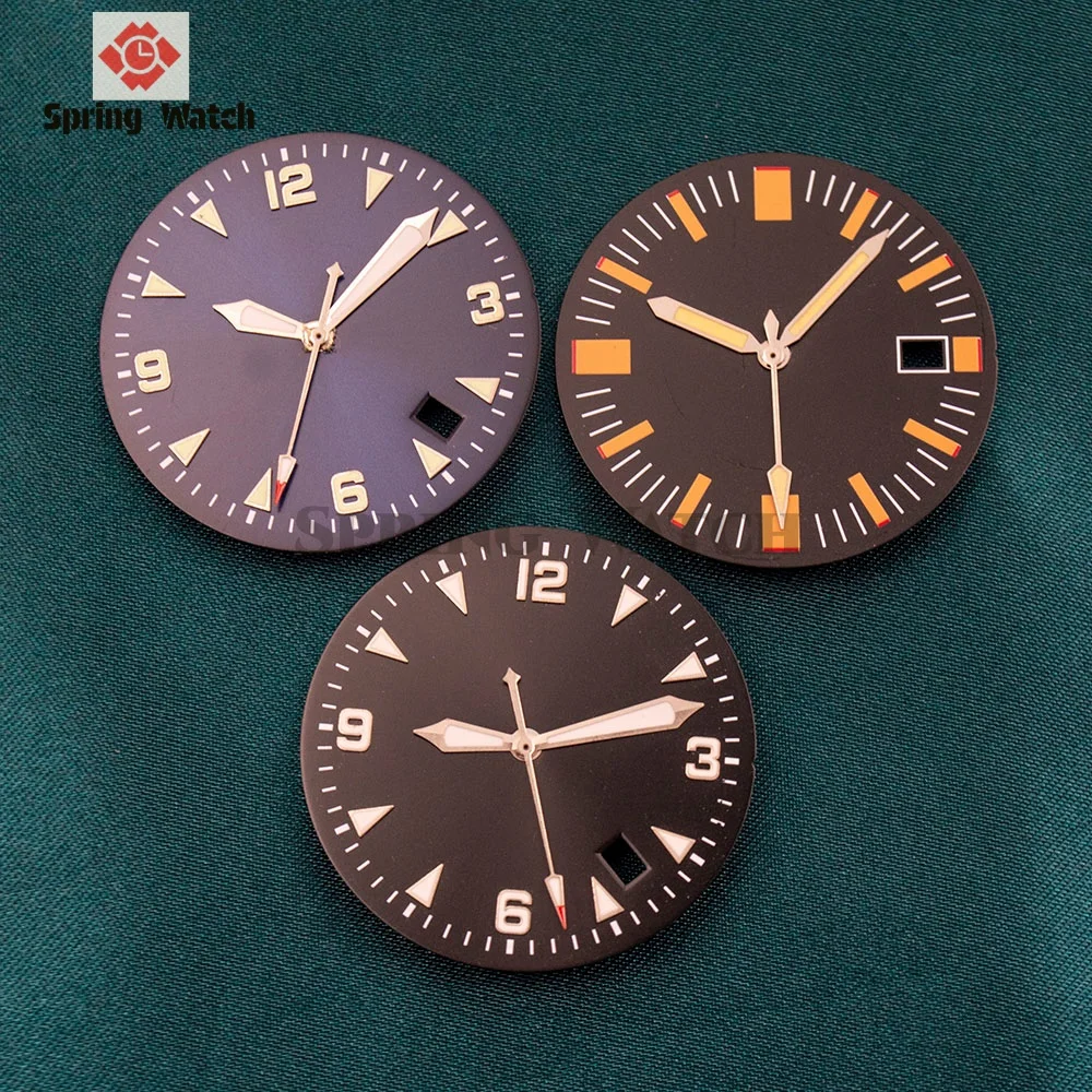 NH35 Dial Hands for Fifty Fathoms Watch Faces 32mm Watch Dial Hands Luminous Hands fit NH35 Movement Watch Accessories