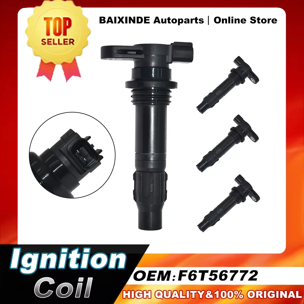1/4PCS Ignition Coil OEM F6T56772 23P-82310-00-00 For Yamaha YZF Phazer FX 500 Suzuki DF40 DF50 Outboard Mitsubishi OE F6T567