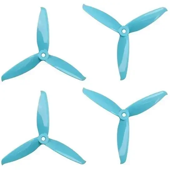 2 pary śmigieł Gemfan Flash 5152S 5 cali 5.1 cala 5.1X5.2X3 3-łopatowych z tworzywa PC do dronów RC FPV Racing Freestyle, części zamienne do majsterkowania
