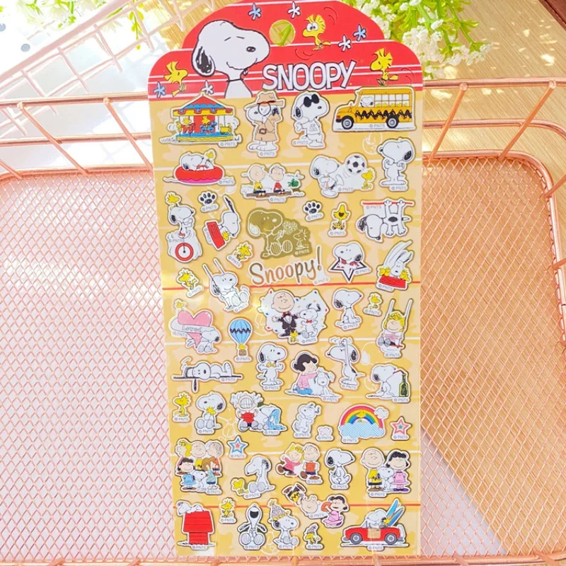 Snoopy Cartoon Anime Stickers Graffiti Decals Laptop Phone Guitar Luggage Waterproof Bronzing Hand Tent Stickers Kawaii Kid Toy