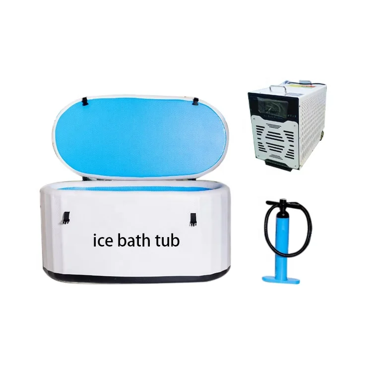 Foldable PVC Portable Soaking Bath Tub Compressor Fan Cooling Commercial Ice Bath Chiller Sports Entertainment