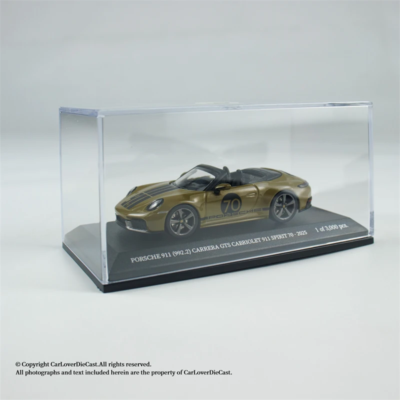 Minichamps 1/64 911 992.2 GTS # 70 2025 Metalowy model pojazdu ze stopu, odlewany ciśnieniowo, kolekcja, prezent na Boże Narodzenie dla chłopca