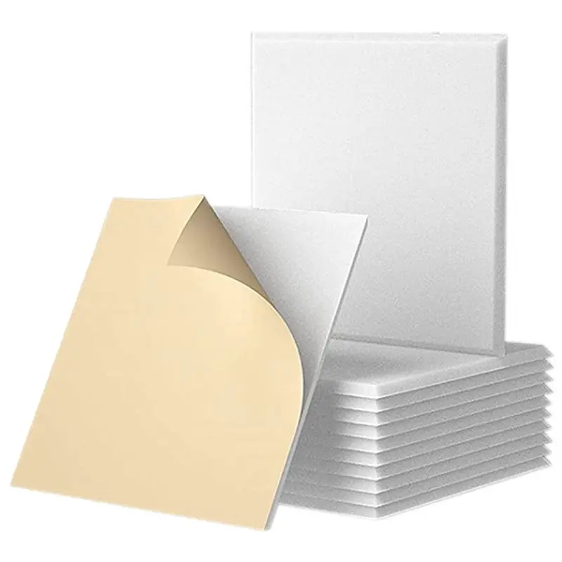 

Самоклеящиеся акустические панели AEF6, 24 шт., 12 x 12 x 0,4 дюйма, звукоизоляционная прокладка, звукопоглощающая панель для дома, белый цвет