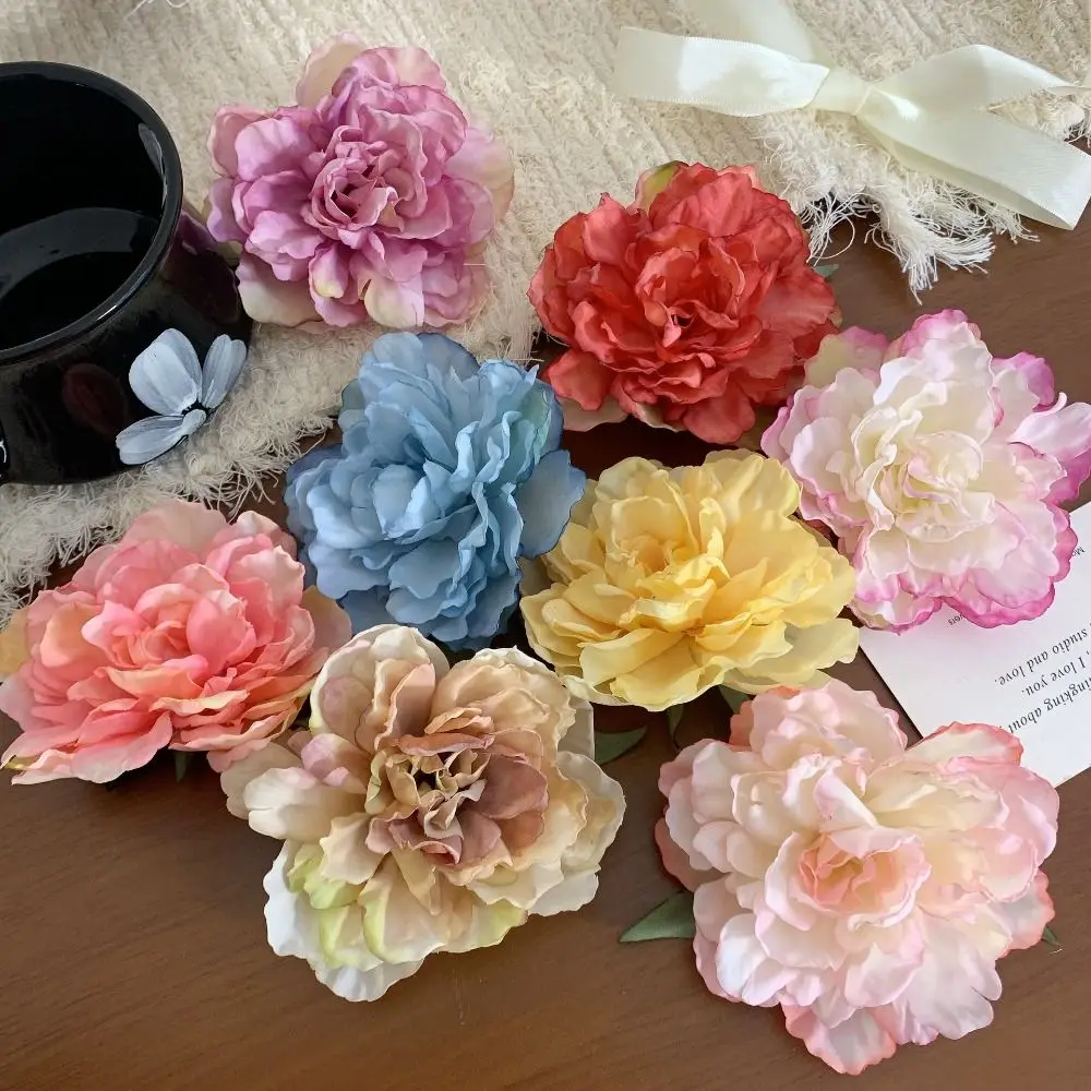 Cloth Simulation Flower Hair Clip Bohemian Style Seaside Vacation Headwear Rose Hairpin Headdress Barrettes Girl Hair Clip