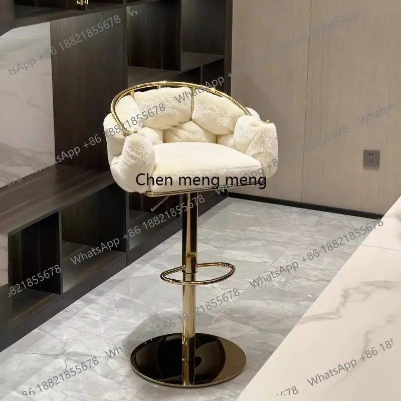 

Italian Designer Bar Chair High Metal Luxury Swivel Cafes Modern Bar Chair Ergonomic Barstool Krzeslo Barowe Club Furniture