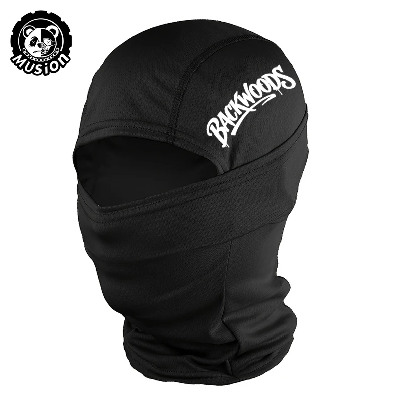 Musion Balaclava-Mützen-Set Atmungsaktiv Original Backwoods Bedruckt Schweißabsorbierend Sonnenschutz Reitmütze für Reiten Wandern Motorräder – Detail 3