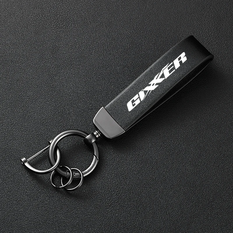 스즈키 GIXXER 250SF GIXXER 150 125 155 250 2018-2023 2024 액세서리 고급 가죽 오토바이 키체인 홀더 키링