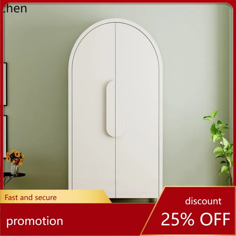 

LXC Solid Wood Simple Double Door Wardrobe Modern Minimalist Bedroom Closet Multifunctional Storage Cabinet