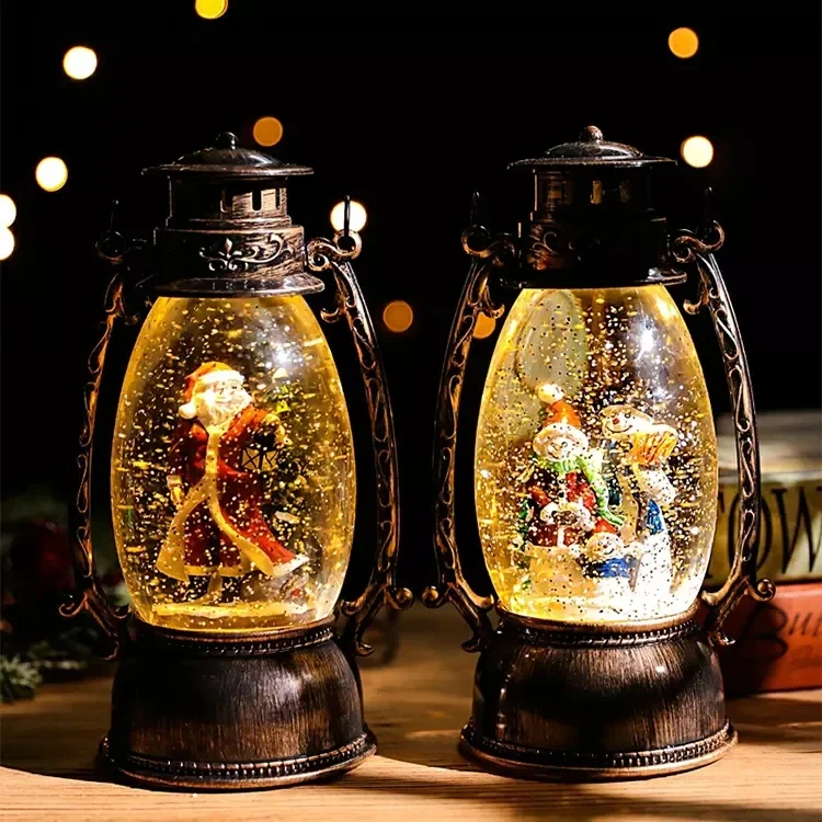 Larger Image Add To Compare Share LED Christmas Lantern Candlestick Night Light Decor Creative Hanging Wind Light