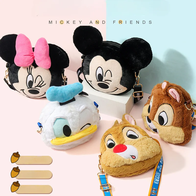 

Disney Lotso Cute Plush Shoulder Bag Donald Duck Girls Fashion Mobile Phone Bag Makeup Bag, Cartoon Children's Cross-body Bag