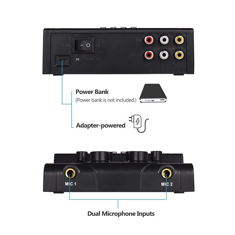 Household Audio Mixer Sound Card bluetooth Karaoke Microphone Stereo Echo Mixer Support Record  Mixing Console USB MP3 Playback