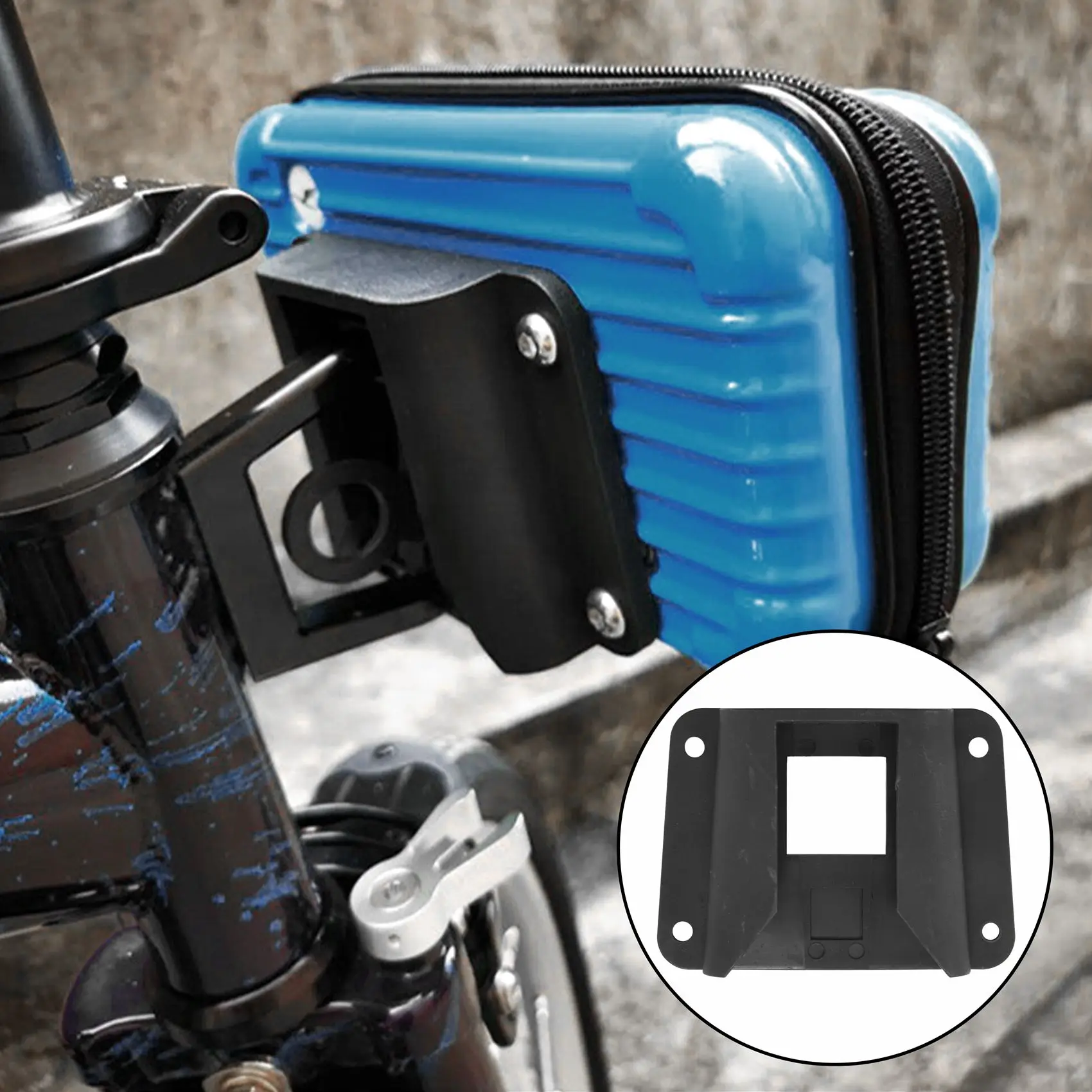 ABMW-Bike Carrier Block Adapter for Folding Bike Bag Rack Holder Front Carrier Block Mount Accessories