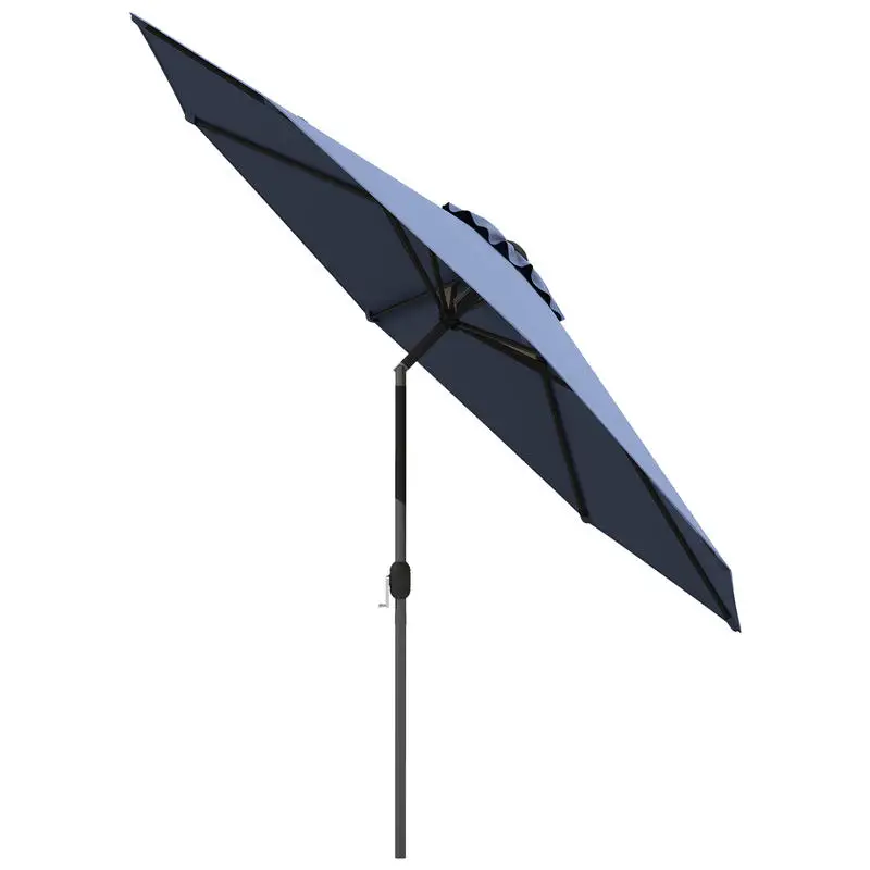 

10 Feet Outdoor Patio Umbrella with Tilt Adjustment and Crank-Navy