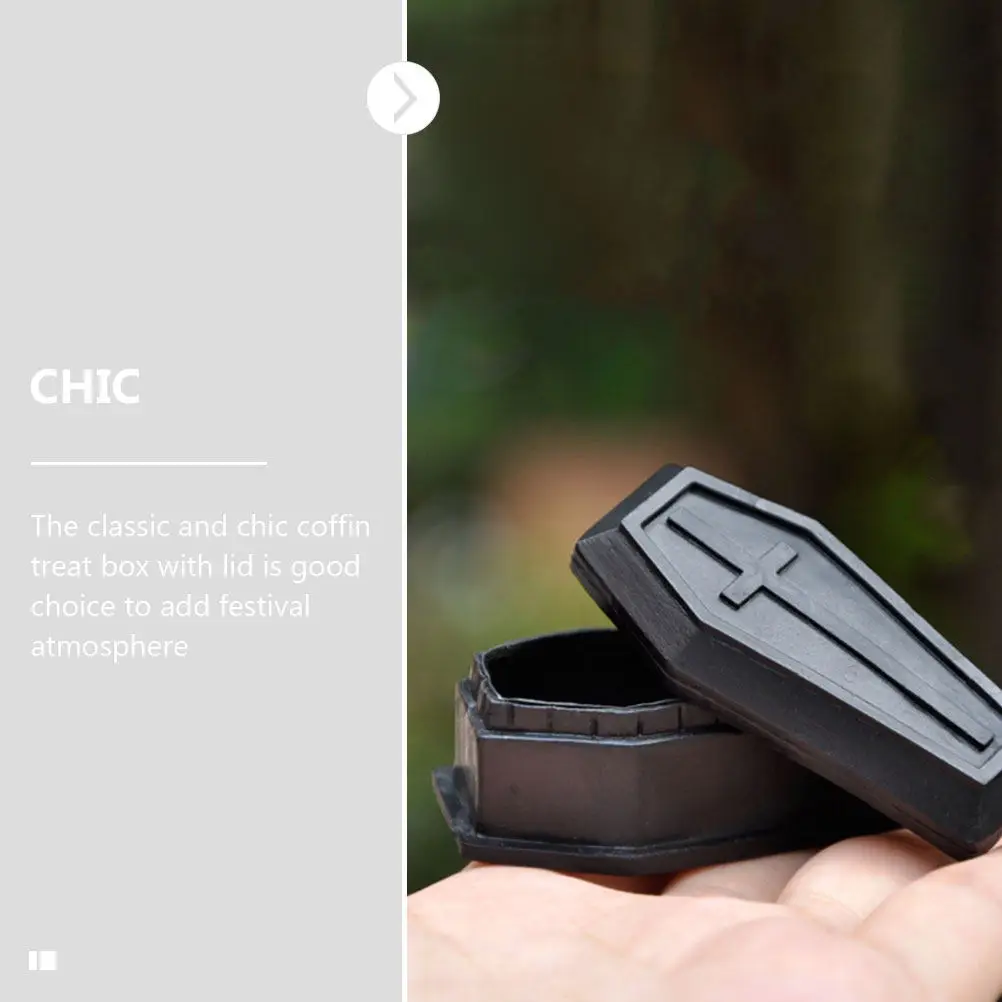 

Набор из 4 шикарных коробочек-гробиков для конфет, маленькие контейнеры для угощений, уникальное украшение для вечеринок, забавный реквизит для розыгрышей для баров, ночных клубов, фестивалей