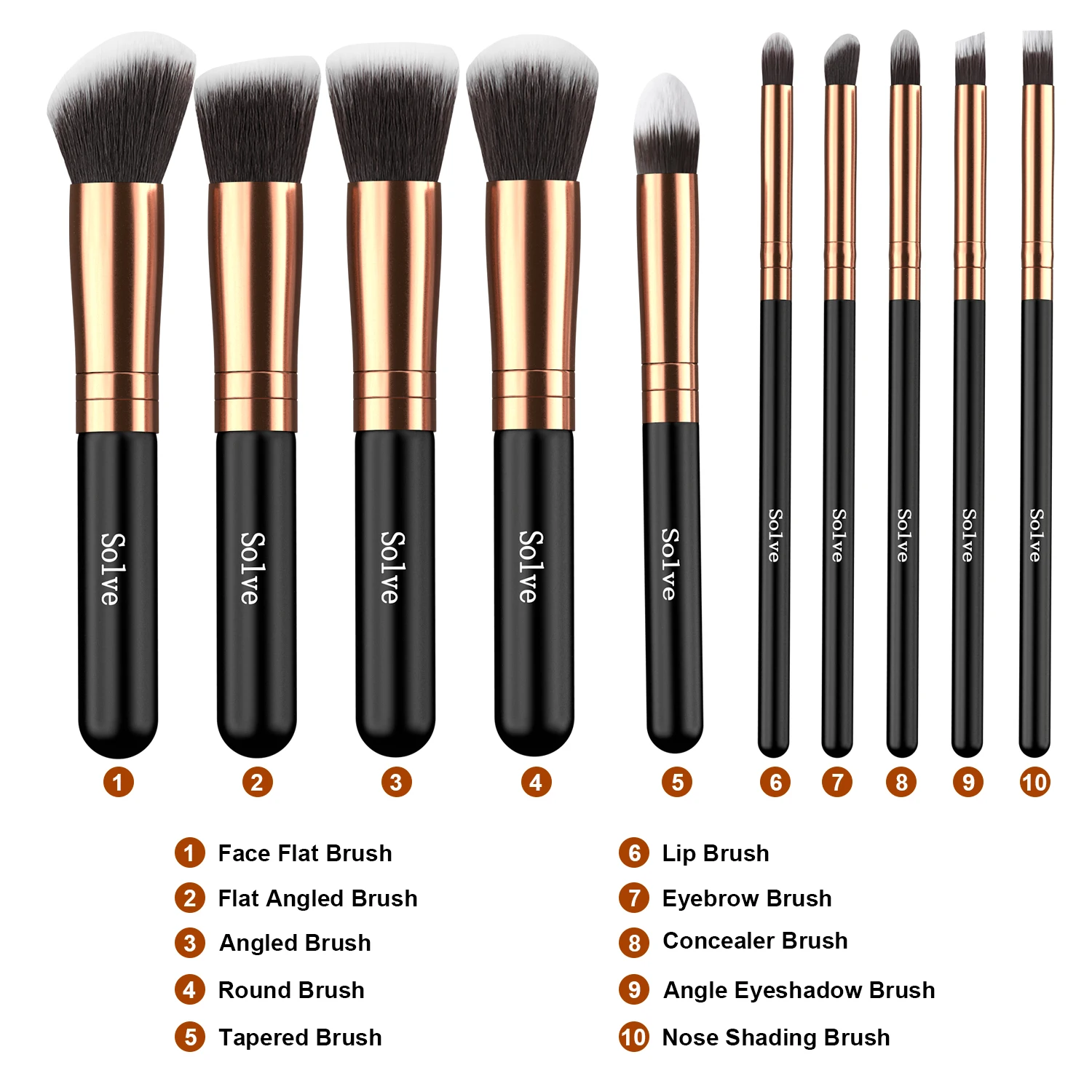 10-18PCS Premium Synthetic Beauty Makeup Brushes Set - Foundation Eyeshadow Concealer Blush Eyeliner Kit for Perfect Application