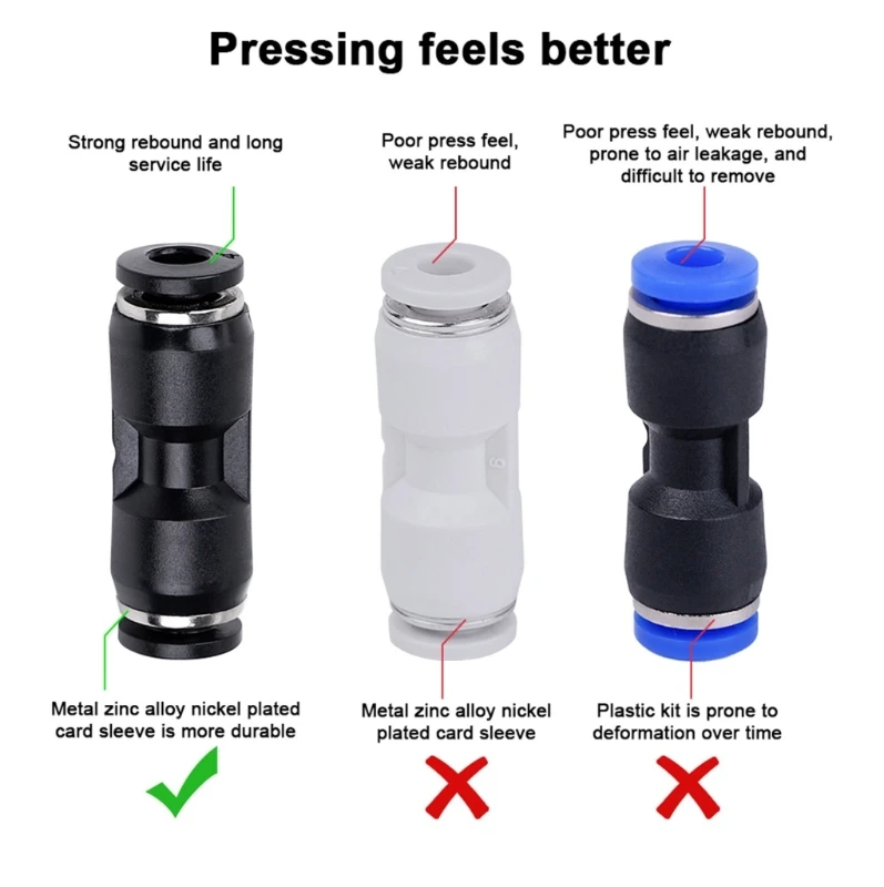 Y2GD Printer Accessory PU4 PTFE Tube Connector Featuring Strong Airtight Seal