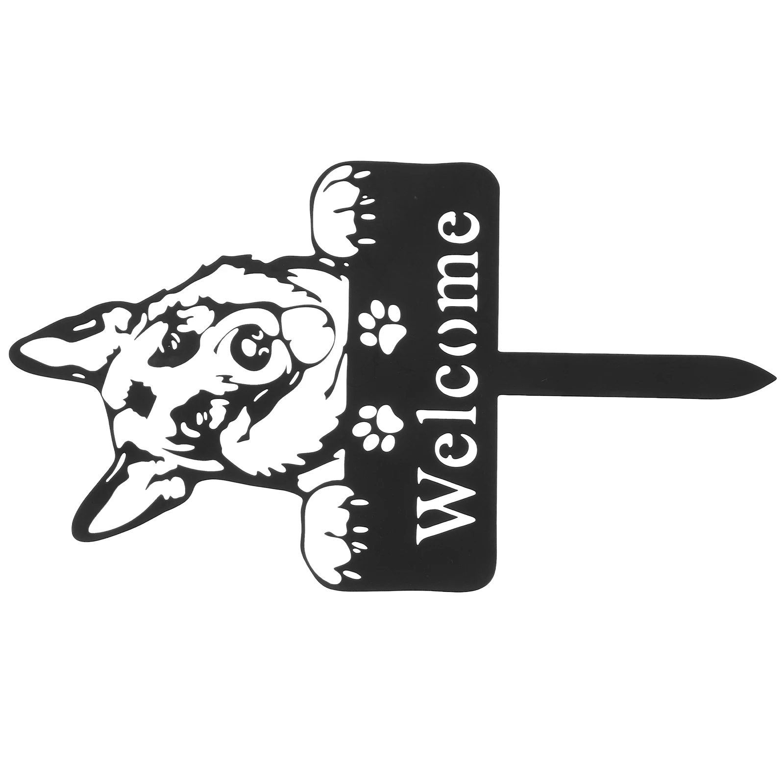 

Креативное металлическое украшение для двора, прочное железное украшение для наружного газона, декоративный знак с обзором на 360 градусов, многоразовое животное