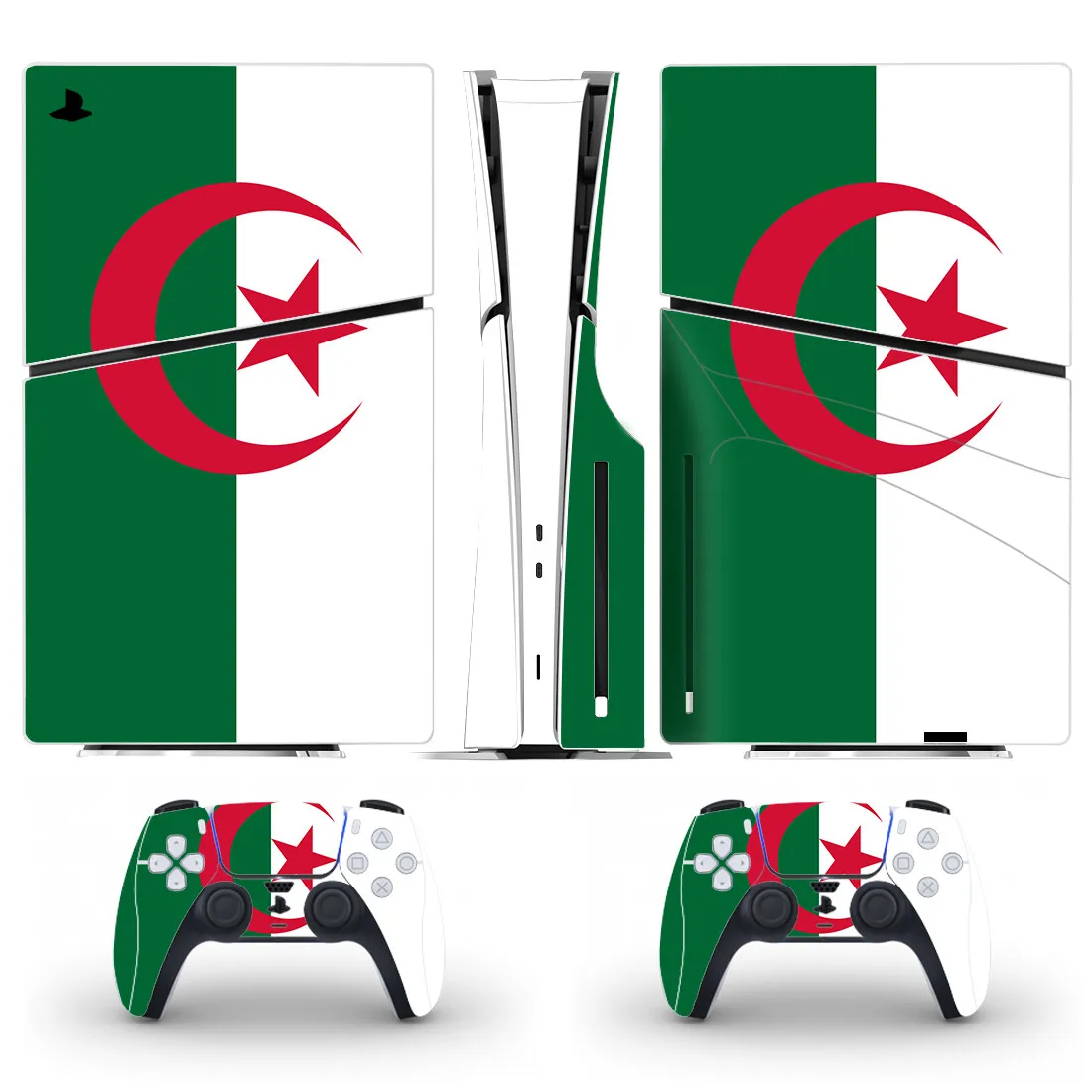 Bandiera nazionale dell\'Algeria PS5 Slim Disc Skin Sticker Decal Cover per console e controller PS5 Slim Disk Skin Sticker Vinyl