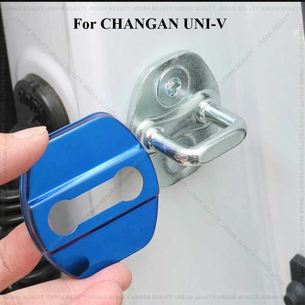 For CHANGAN UNI-V UNI V 2023 2022 Auto Car Door Lock Protect Cover Emblems Case Stainless Steel Decoration Accessories