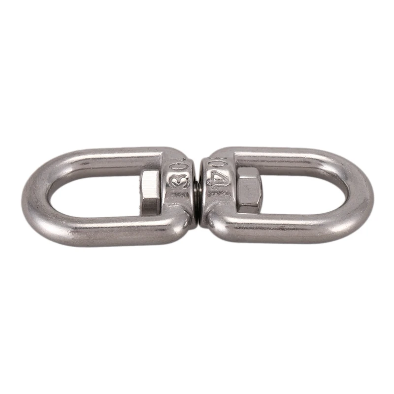 5X Marine Mooring Stainless Steel 6Mm 15/64 Inch Eye To Eye Swivel Ring