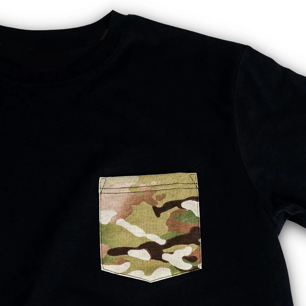 GBRS Style Camo Pocket Design Summer Tactical Outdoor Crew-Neck Short-Sleeved T-Shirt