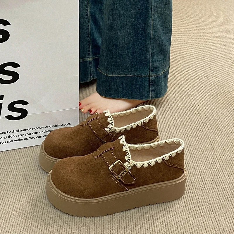 

2023 летние женские туфли на высоком каблуке, туфли на плоской подошве, дышащая замшевая обувь, модная тканевая нескользящая однотонная обувь на плоской подошве