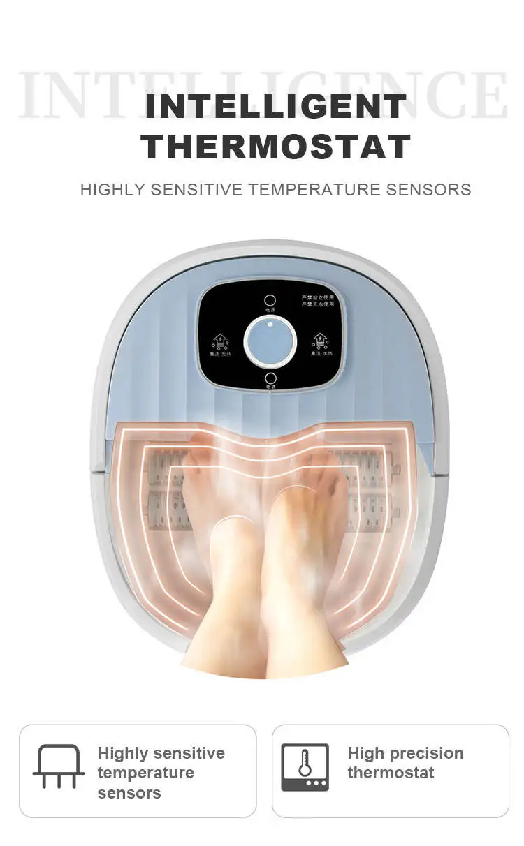 Factory Heating Mini Acupressure  Knob control Foot Spa Bath Massager for Latest Products 2023