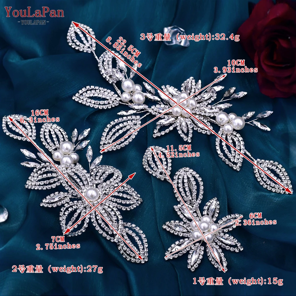 TOPQUEEN HP445 Flower Bridal Headpiece Shining Wedding Headband Bride Hair Accessories Women Headwear Silver Crystal Hair Piece