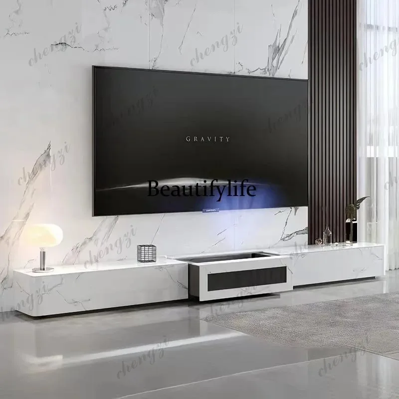 K153 Slate simple modern hidden laser TV cabinet electric telescopic smart projector cabinet