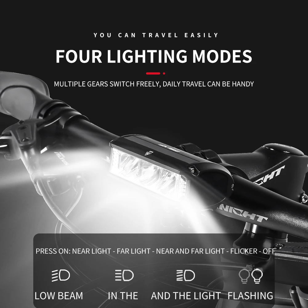 ESLNF Bicycle Light Front 1200Lumen Bike Light 2000mAh Waterproof Flashlight USB Charging MTB Road Cycling Lamp Accessories