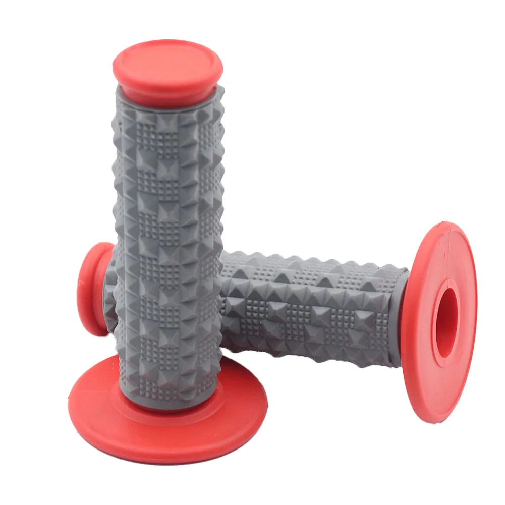 Motorcycle Upgrades Blue Rubber Gel Grip Easy Installation Fatigue Reduction Versatile Compatibility CNC Technology Construction
