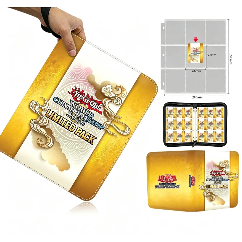New Yu-Gi-Oh! Binder Album Game Card Collection Book Zipper PU Card Holder Anime Cartoon Fashion Trendy High-end Birthday Gift