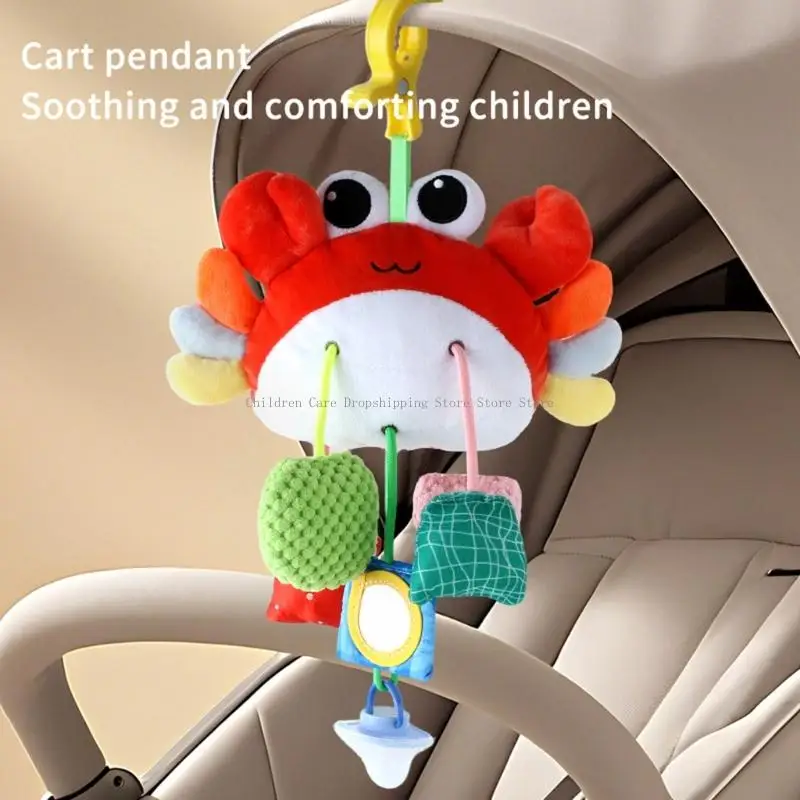 Musical Mobile Cartoon Racet Hanging Toy for Baby Bed Poustre