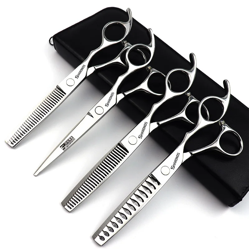 Hair salon hairstylist's exclusive hair clippers, 6-inch. 5-inch German imported 440C flat tooth clipper set.