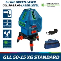 BOSCH 5 Lines Laser Level GLL 50-15 XG Green 3D Level Self-leveling Horizontal & Vertical Cross Measuring Tool Bosch GLL50-15XG